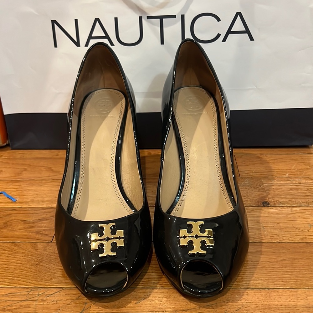 Black Tory Burch Wedges